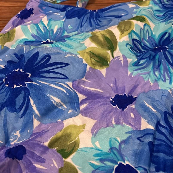 NWT Gabar Vintage Women’s Swim Suit Size 16 Long Torso Floral Print Tummy Toner - Picture 2 of 12